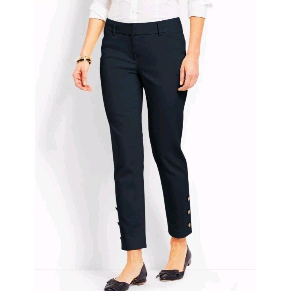 Ann Taylor Blue Cropped Pants Size‎ 8 Stretch Career